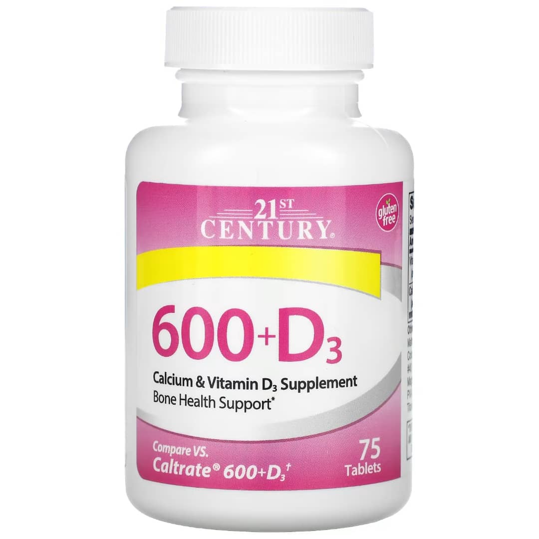 21st Century, Calcium & Vitamin D3, 75 Tablets