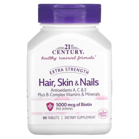 21st Century, Hair, Skin & Nails, 90 Tablets - Image 3