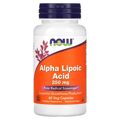 NOW Foods, Alpha Lipoic Acid, 250 mg, 60 Veg Capsules