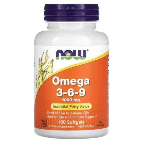 NOW Foods, Omega 3-6-9, 1000 mg, 100 Softgel