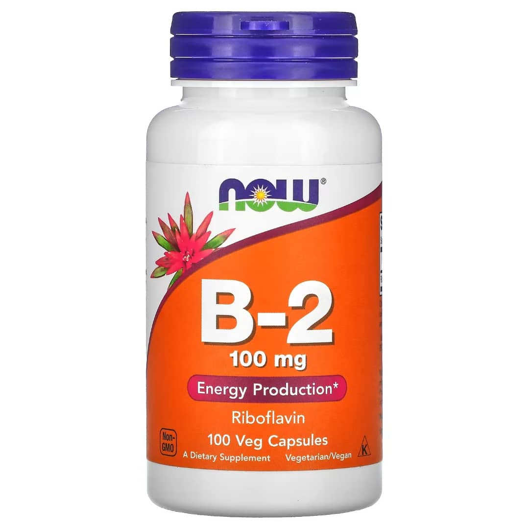 NOW Foods, Vitamin B2, 100 mg, 100 Veg Capsules